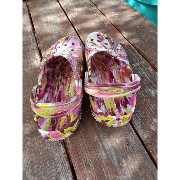 crocs classic marbled tie-dye clog shoe unisex men's 9 women's 11 - Picture 4 of 6